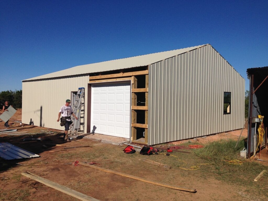 Front of Home - Barndominium construction by Texstone Homes